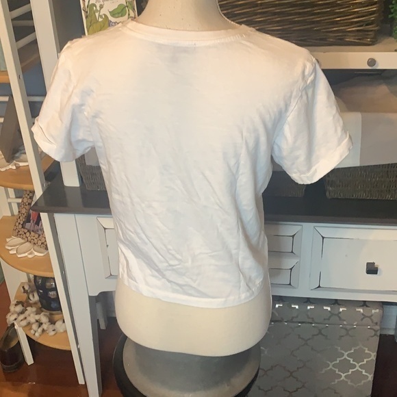 Love, Peace & Lazy Days Crop Tee Sz Medium - Picture 4 of 5